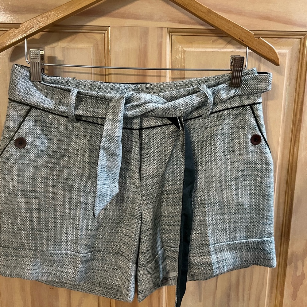 BCBG Gray Women's Belted Shorts